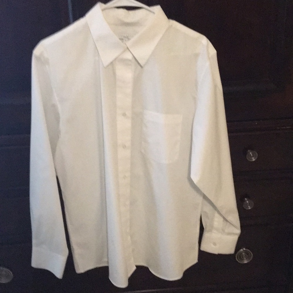 White long sleeve button down. Foxcroft
